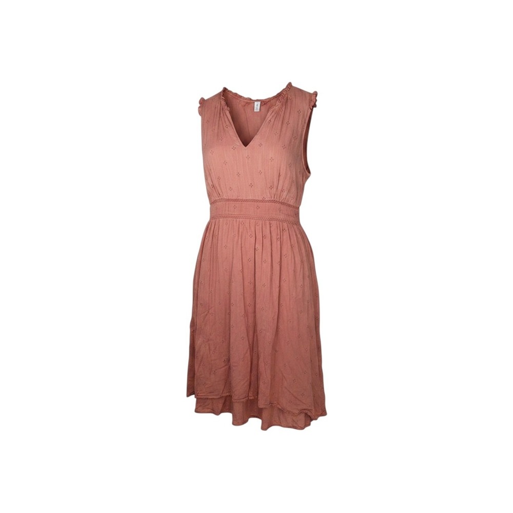 Old Navy Antique Coral Eyelet Sleeveless Midi Dress Large Boho Cottagecore